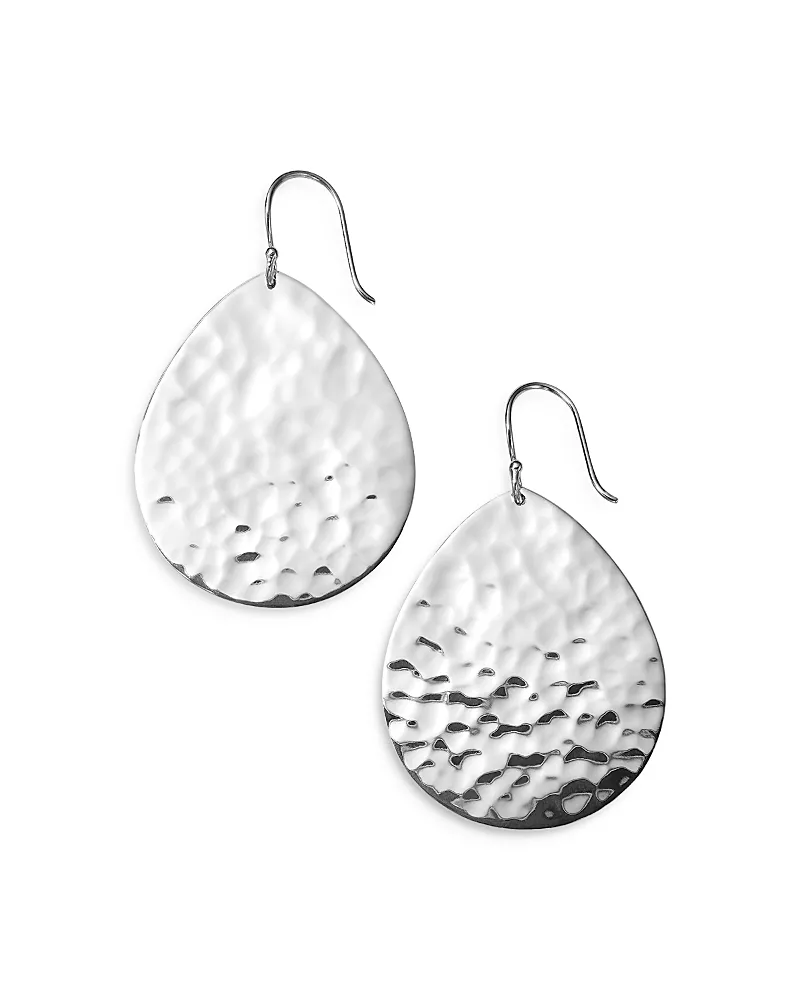 Ippolita Sterling Silver Classico Cringle Hammered Teardrop Drop Earrings