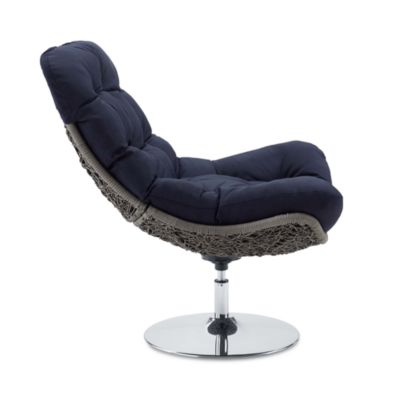 Brighton Wicker Rattan Outdoor Patio Swivel Lounge Chair