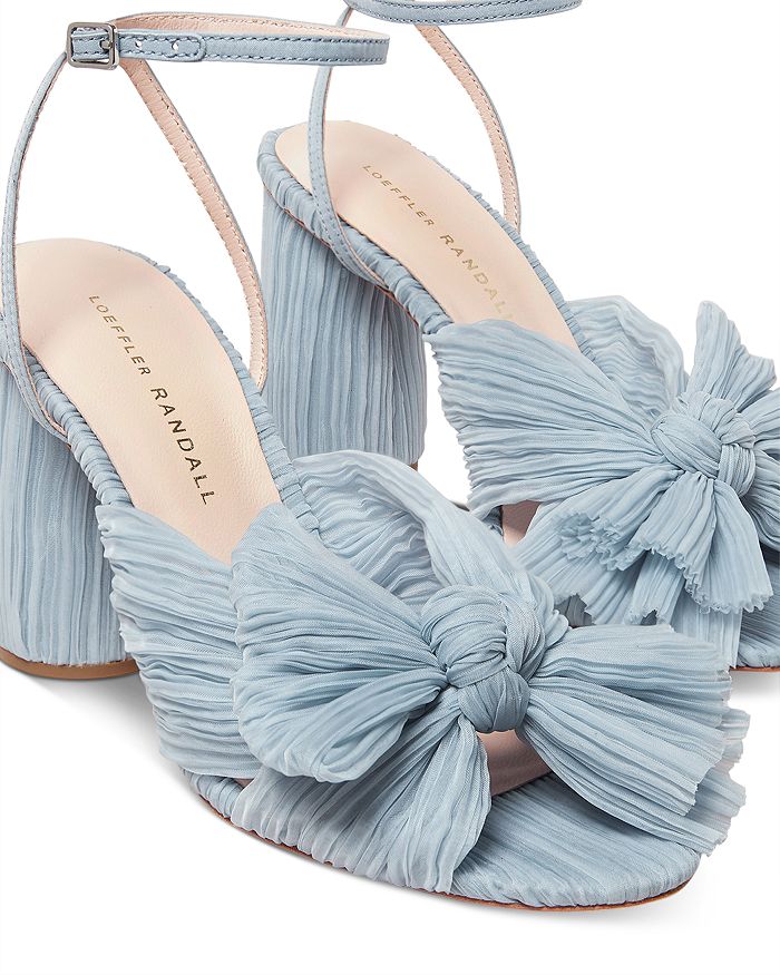 Loeffler Randall Women's Camellia Bow High Heel Sandals In Blue/blue