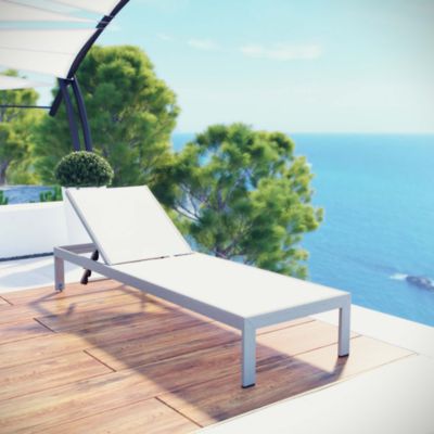 Shore Outdoor Patio Aluminum Mesh Chaise