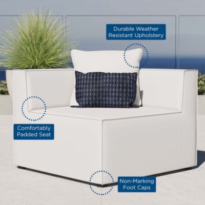 Saybrook Outdoor Patio Upholstered Sectional Sofa Corner Chair