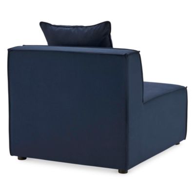 Saybrook Outdoor Patio Upholstered Sectional Sofa Armless Chair