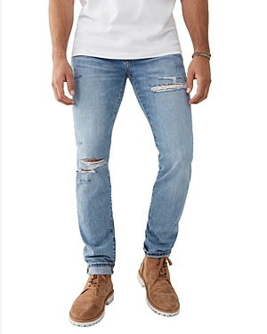True Religion Rocco Distressed Skinny Fit Jeans in Pony Express