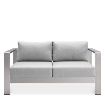  Shore Sunbrella Fabric Aluminum Outdoor Patio Loveseat