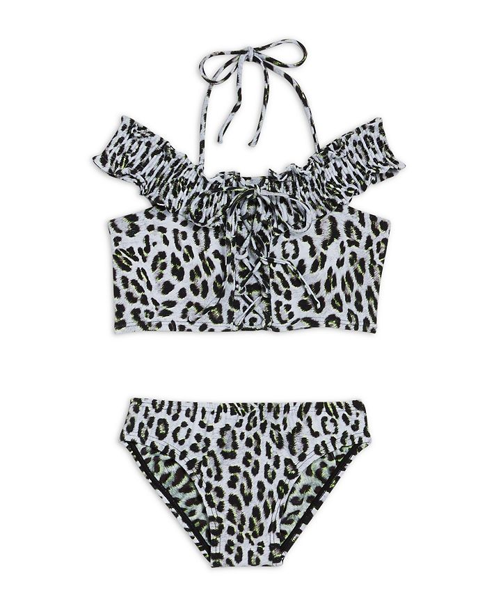 Peixoto Girls' Jolene Two Piece Leopard Print Swimsuit - Little Kid, Big Kid In Wild Margarita