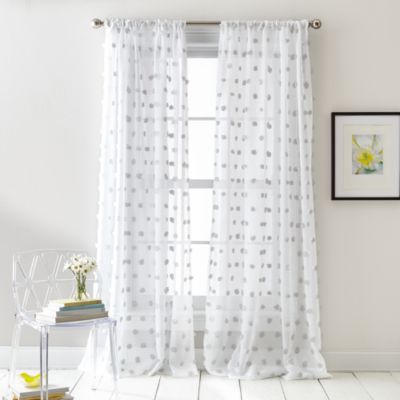 dkny sheer white curtains