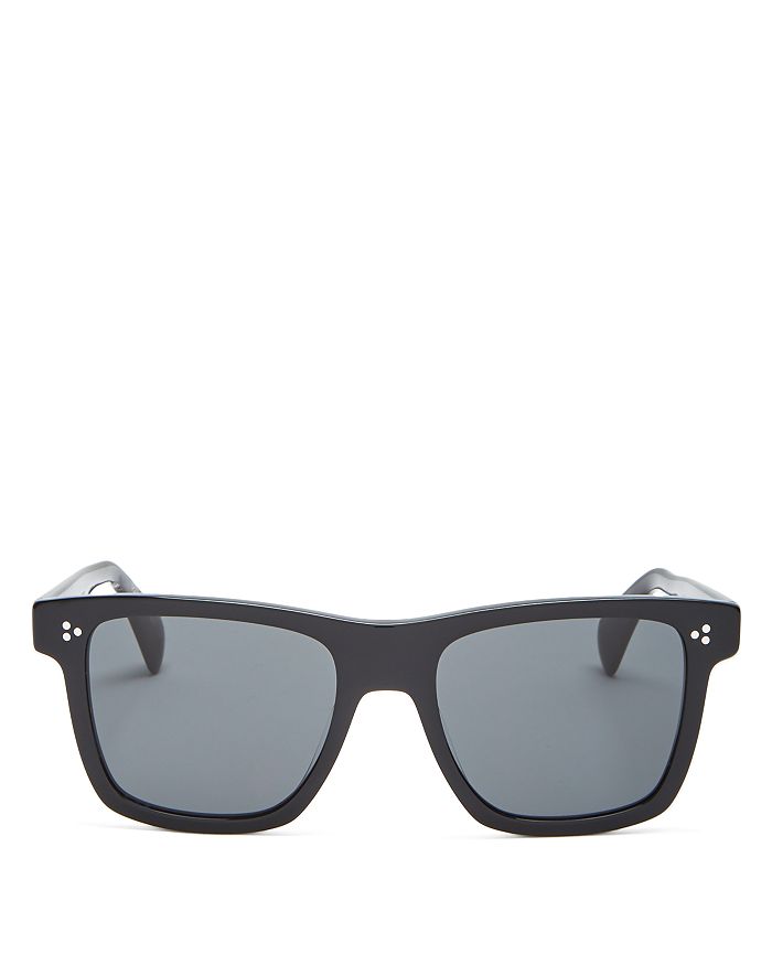 Shop Oliver Peoples Casian Square Sunglasses, 54mm In Black/gray