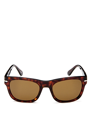 Persol Men's Polarized Square Sunglasses, 52mm In Havana/brown