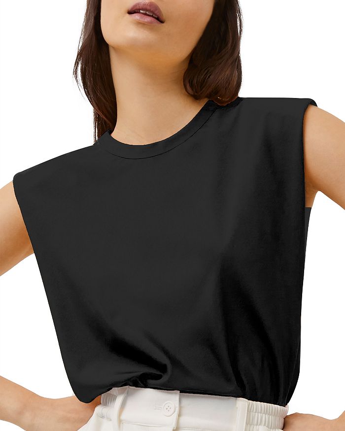 FRENCH CONNECTION Shoulder Pad Sleeveless Top Bloomingdale's