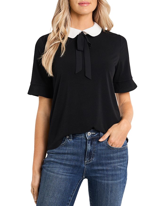 Cece peter pan collar top clearance