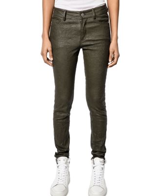 Zadig & Voltaire Phlame Crinkled Leather Pants | Bloomingdale's