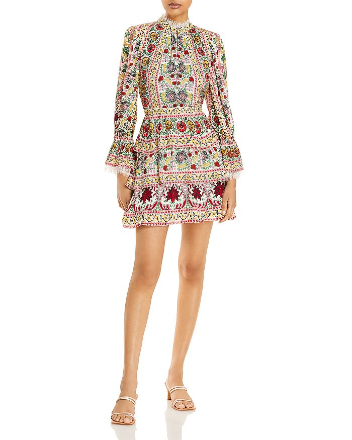 Alice and Olivia Lawson Tiered Mini Dress | Bloomingdale's