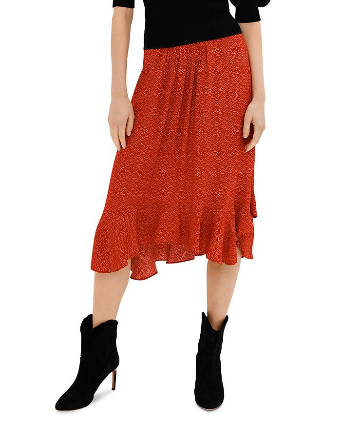 ba&sh Valley Printed Pleated Front Skirt | Bloomingdale's