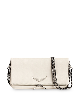 Zadig & Voltaire Rock Leather Shoulder Bag In Flash