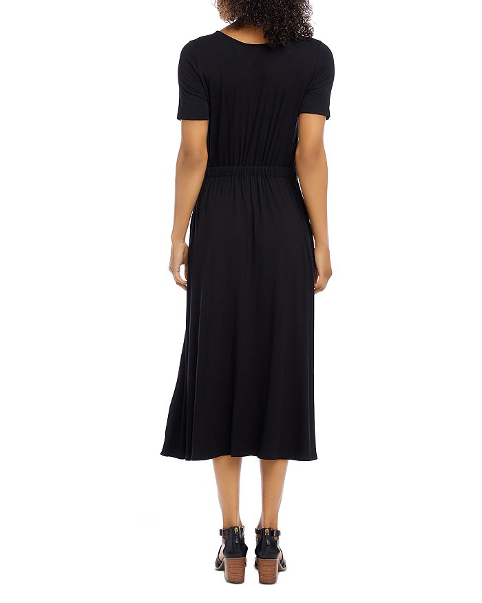 Shop Karen Kane Artisan Midi Dress In Black