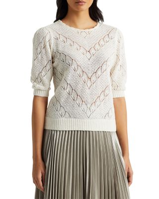 Ralph Lauren Chevron Pointelle Linen 