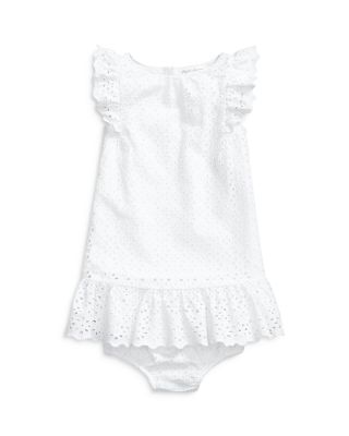 ralph lauren baby girl white dress