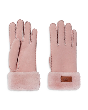 Ugg Shearling Gloves In Pink Cloud