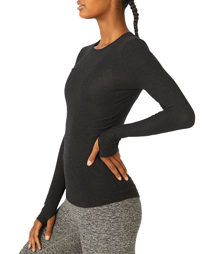 Beyond Yoga Classic Crew Pullover In Darkest Night