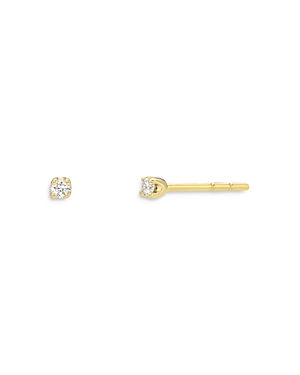 14K Yellow Gold Diamond Mini Stud Earrings