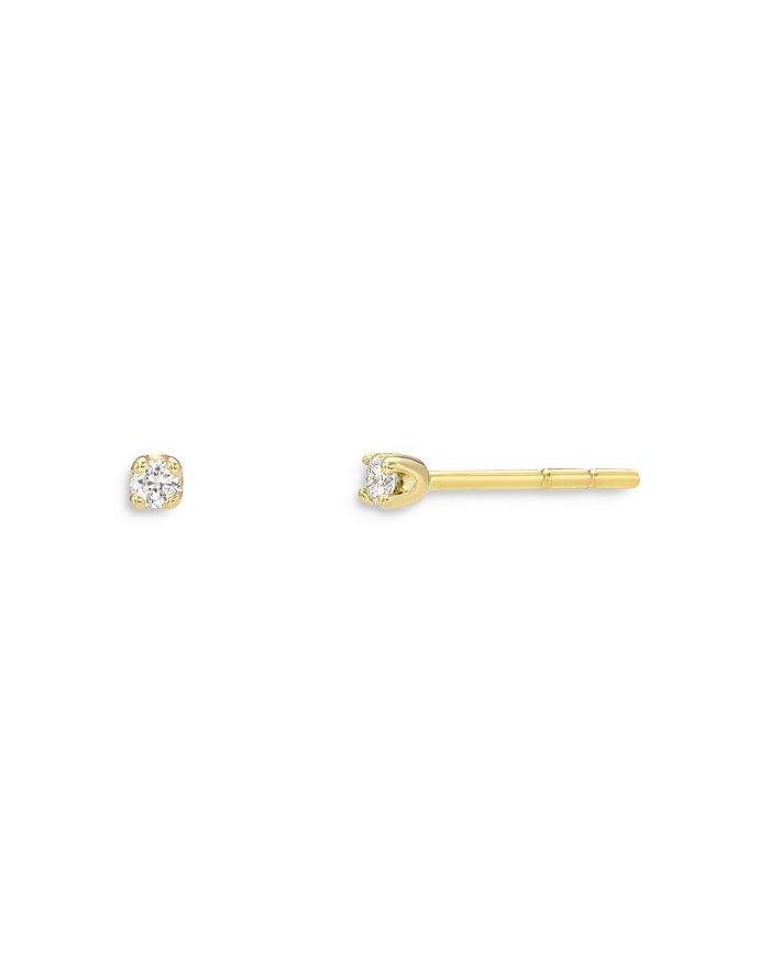 Zoe Lev 14k Yellow Gold Diamond Mini Stud Earrings