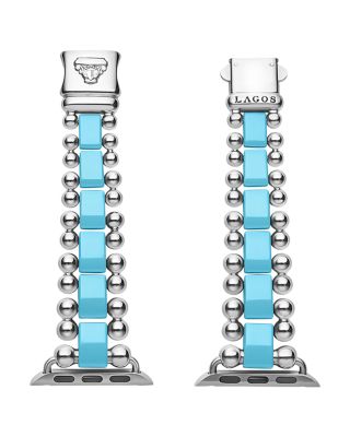 Smart Caviar Blue Ceramic Apple&reg; Watch Bracelet, 38mm