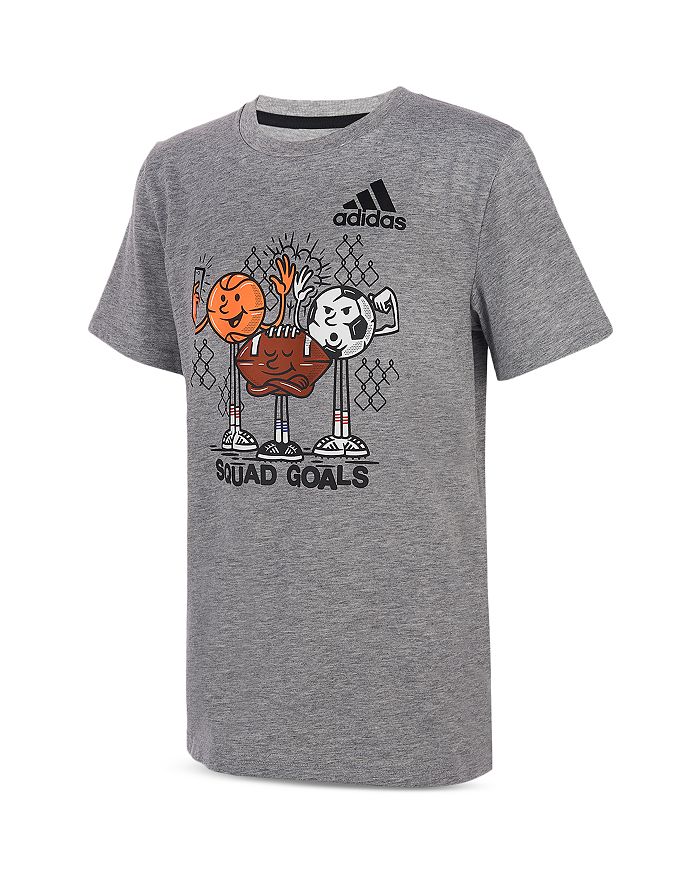 Adidas Originals Boys' Graphic Tee - Little Kid In Charcoal Gray