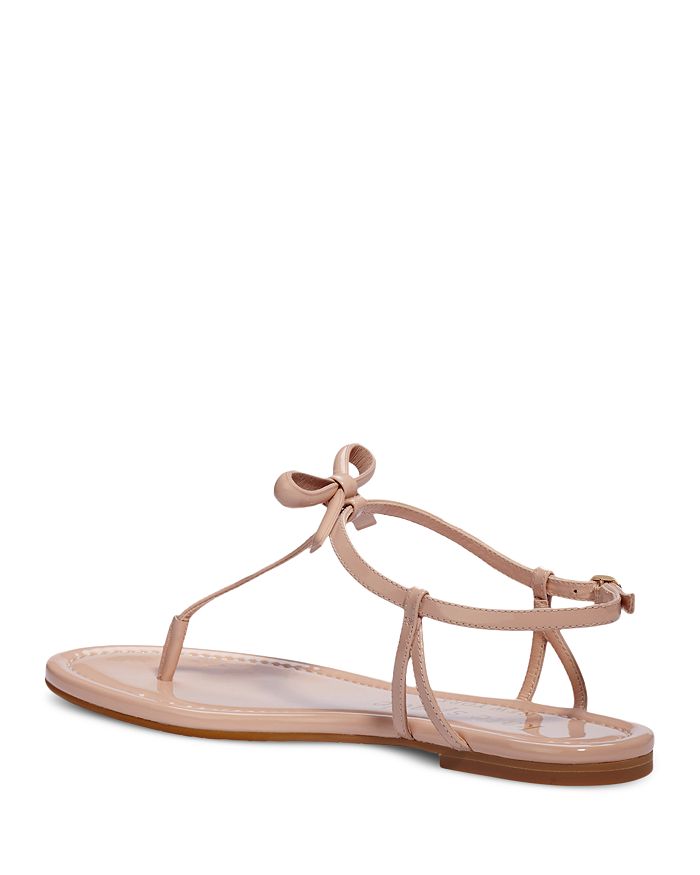 KATE SPADE KATE SPADE NEW YORK WOMEN'S PIAZZA KNOTTED BOW PATENT LEATHER THONG SANDALS
