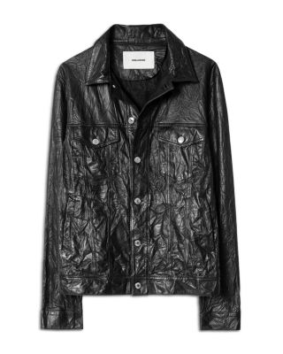 Crinkle Leather Jacket