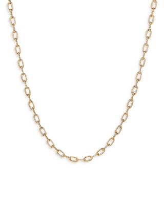 18K Yellow Gold DY Madison&reg; Three Ring Chain Necklace, 20"