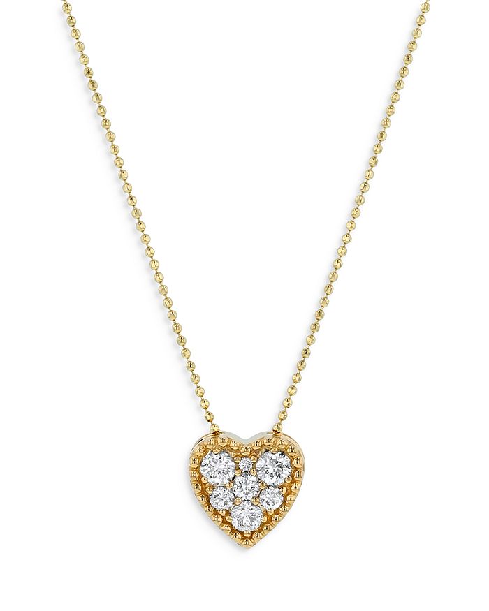 Bloomingdale's - Diamond Heart Pendant Necklace in 14k Yellow Gold, 0.50 ct. t.w. - 100% Exclusive