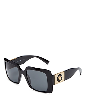 Shop Versace Square Sunglasses, 54mm In Black    /dark Gray