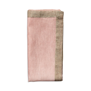 Shop Kim Seybert Dip Dye Napkin In Blush/gold