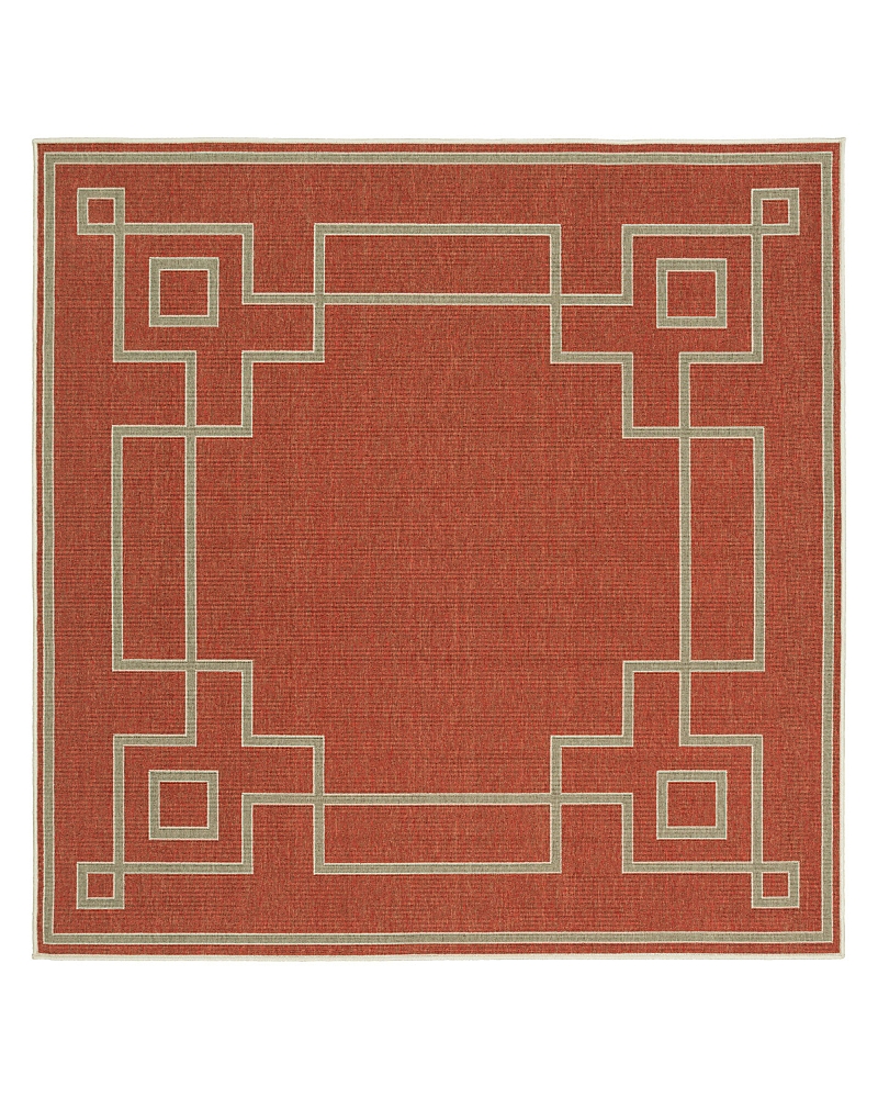 Surya Alfresco Alf-f Square Area Rug, 8'10 X 8'10 In Rust
