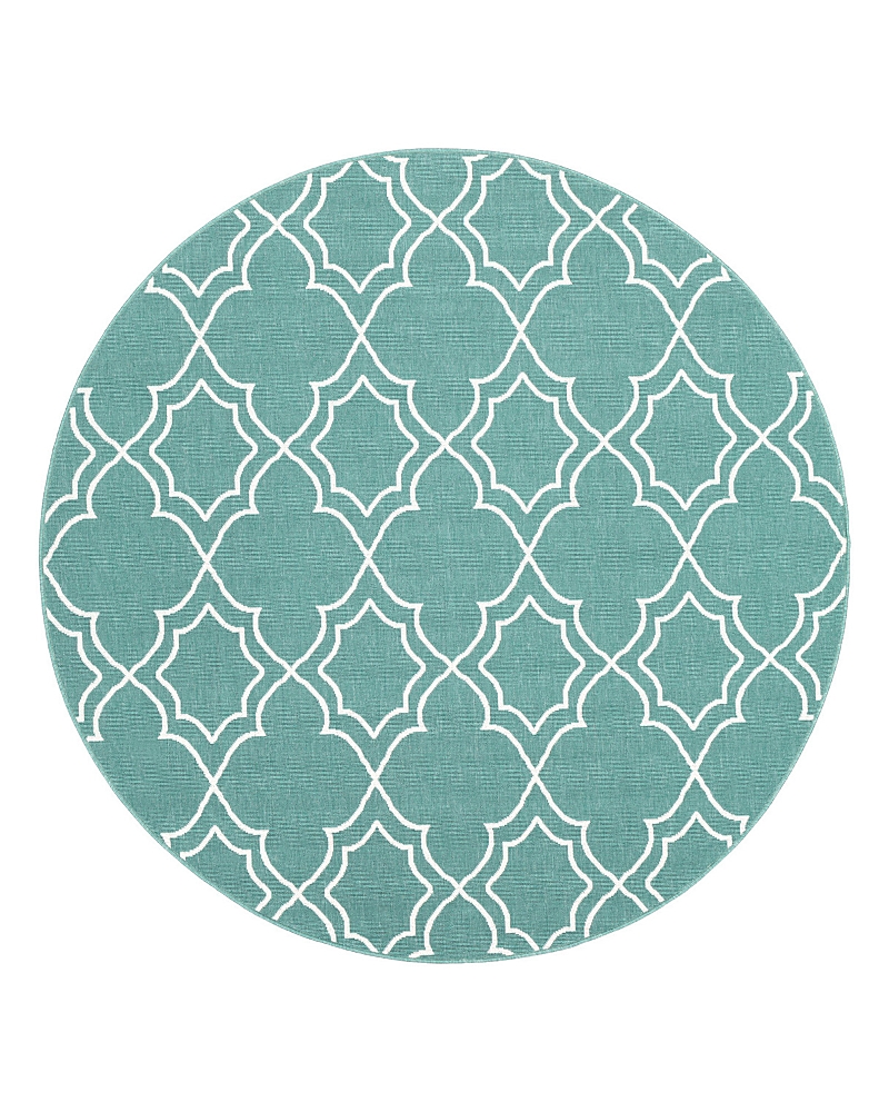 Surya Livabliss Alfresco Alf-h Round Area Rug, 7'3 X 7'3 In Teal