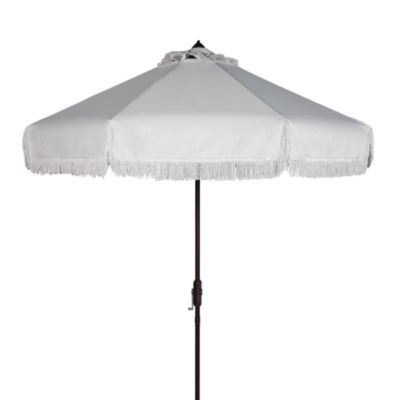 Fabia Fringe 9 Ft Crank Umbrella