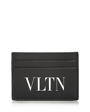 VALENTINO LOGO PRINT SMALL LEATHER CARD CASE,VY0P0448LVN