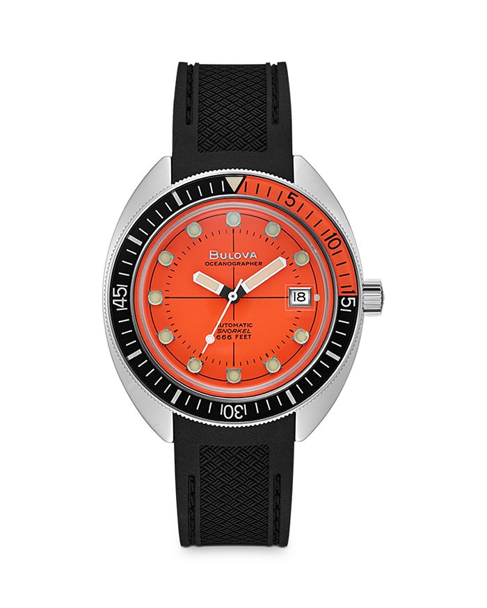 Shop Bulova Archive Oceanographer Watch, 41mm In Orange