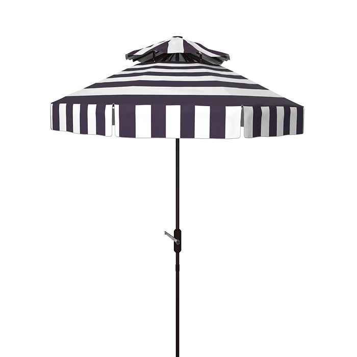 Safavieh Elsa Fashion 9 Ft Tabletop Umbrella In Navy/white