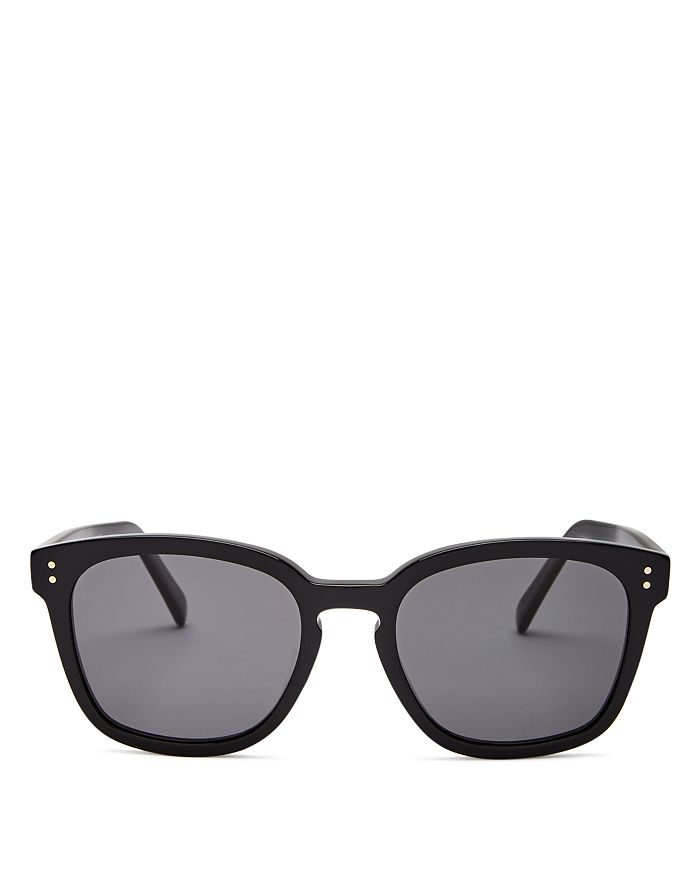Celine Men's Polarized Square Sunglasses, 55mm In Shiny Black  / Smoke Polarized