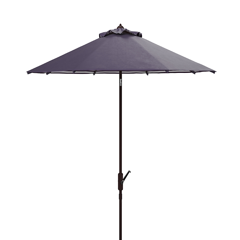 Safavieh Athens 11 Ft Crank Umbrella In Navy/white
