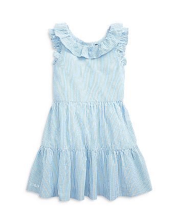 Ralph Lauren Girls' Seersucker Fit & Flare Dress - Little Kid ...