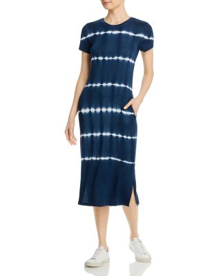 blue tie dye midi dress Burst Of Joy Blue Tie Dye Midi Dress main image 1