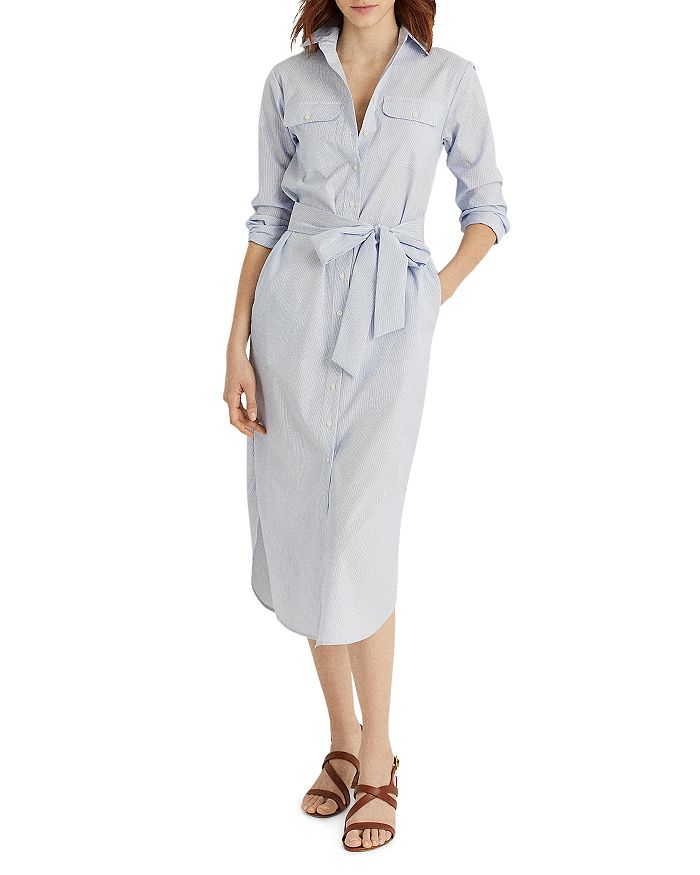 Ralph Lauren Cotton Striped Shirt Dress | Bloomingdale's