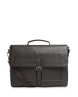 Ted Baker Leather Satchel In Brown Chocolate