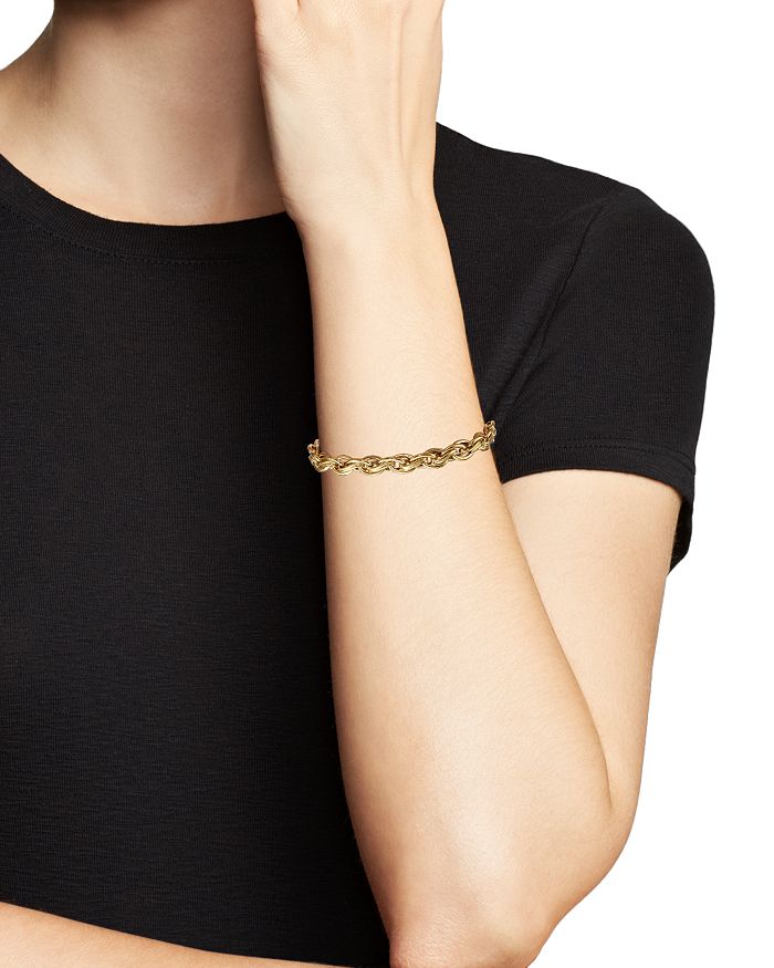 Shop Bloomingdale's Fancy Link Chain Bracelet In 14k Yellow Gold - 100% Exclusive