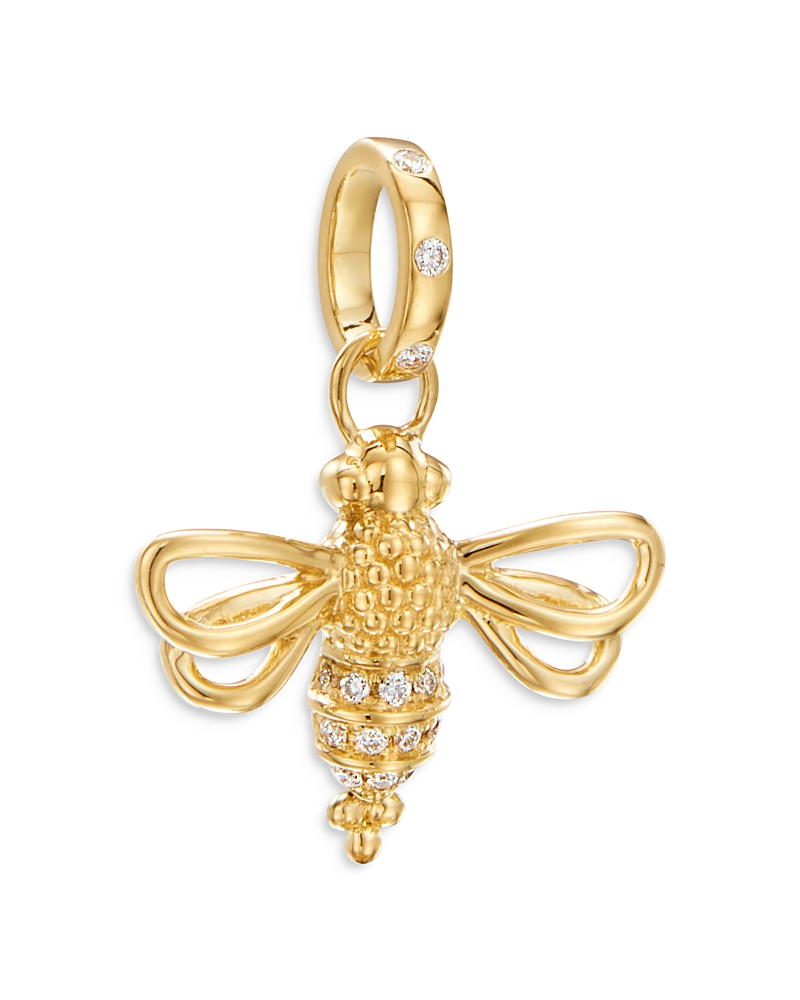 Temple St Clair Women's Tree Of Life 18k Yellow Gold & Diamond Resting Bee Pendant In Gold