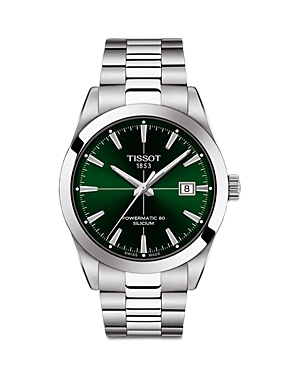 Shop Tissot Gentleman Powermatic 80 Watch, 40mm In Green