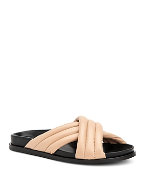Click to view more detailed imagery on our partner's website Aquatalia Women's Ivie Leather Sandals In Cappuccino