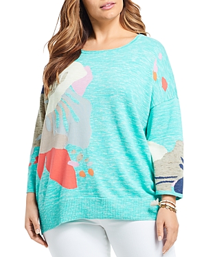 Nic+Zoe Plus Petal Burst Sweater